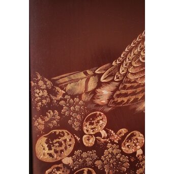 小野為郎 彫漆屏風　Q061 