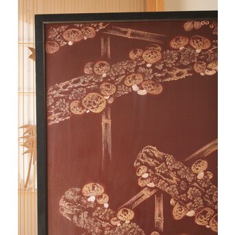 小野為郎 彫漆屏風　Q061 