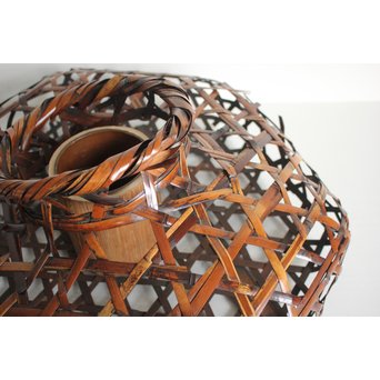 ひしゃげ竹花器　U086 