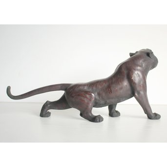 光陽作 ブロンズ雕塑 玉眼入 虎　M134 