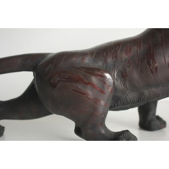 光陽作 ブロンズ雕塑 玉眼入 虎　M134 