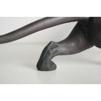 光陽作 ブロンズ雕塑 玉眼入 虎　M134 