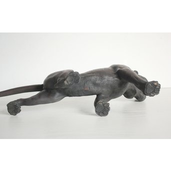 光陽作 ブロンズ雕塑 玉眼入 虎　M134 