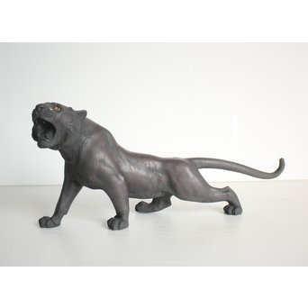 光陽作 ブロンズ雕塑 玉眼入 虎　M134