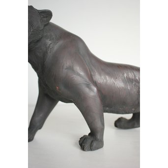 光陽作 ブロンズ雕塑 玉眼入 虎　M134 