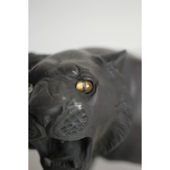 光陽作 ブロンズ雕塑 玉眼入 虎　M134 