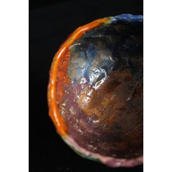 出口王仁三郎風 耀盌 楽茶碗　P143 