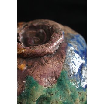 出口王仁三郎風 耀盌 楽茶碗　P143 