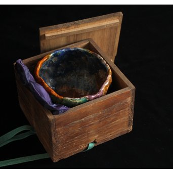 出口王仁三郎風 耀盌 楽茶碗　P143 