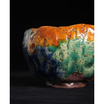 出口王仁三郎風 耀盌 楽茶碗　P143 