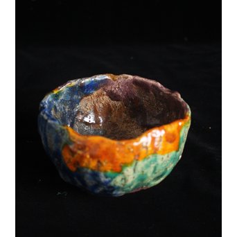 出口王仁三郎風 耀盌 楽茶碗　P143 