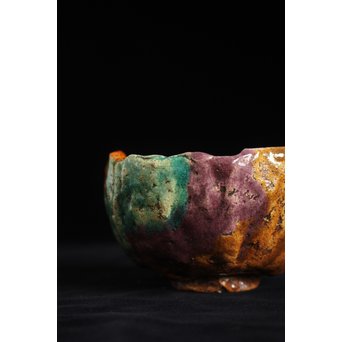 出口王仁三郎風 耀盌 楽茶碗　P143 