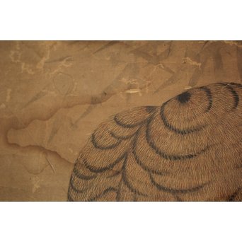 時代虎図 額装在銘　Z100 