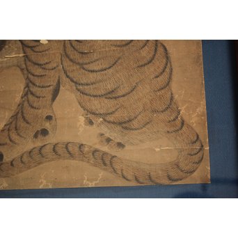 時代虎図 額装在銘　Z100 