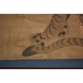 時代虎図 額装在銘　Z100 