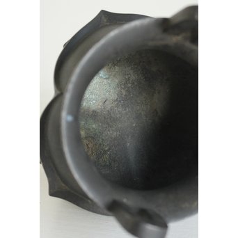 亀文堂 波多野正平造 青銅饕餮紋鼎式香炉　M138 