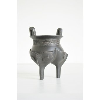 亀文堂 波多野正平造 青銅饕餮紋鼎式香炉　M138 