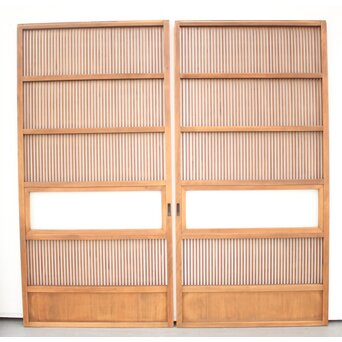 なしじガラス格子戸 4枚1組　L991 