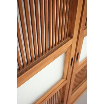 なしじガラス格子戸 4枚1組　L991 