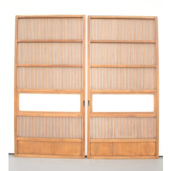 なしじガラス格子戸 4枚1組　L991 