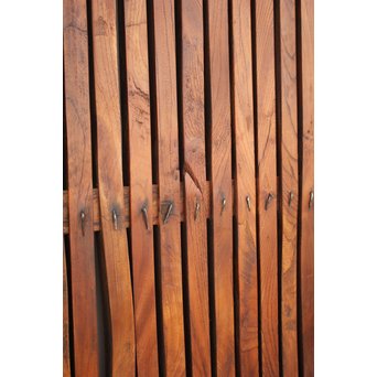 総欅巾着金具格子蔵戸　W966 