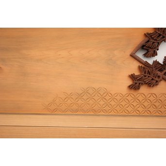 日展作家 堀友二 四君子木彫と七宝井波欄間 2枚1組　R2467Y 