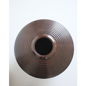 人間国宝 高村豊周 鋳造花器 3点1組　M139 