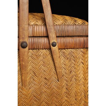 竹編提藍 茶籠　U088 