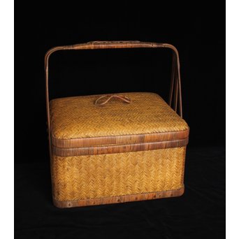 竹編提藍 茶籠　U088 