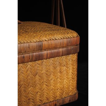 竹編提藍 茶籠　U088 