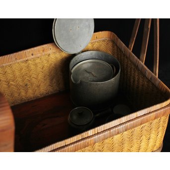 竹編提藍 茶籠　U088 