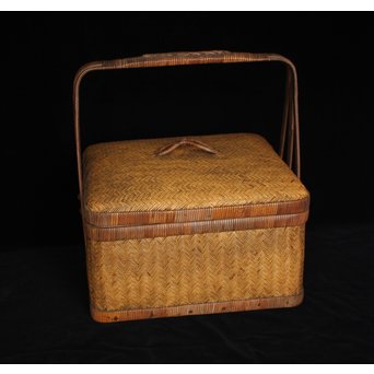 竹編提藍 茶籠　U088 