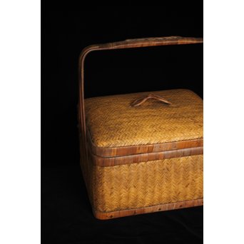 竹編提藍 茶籠　U088 