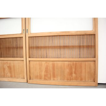 高品格 岐阜白木格子戸 4枚1組　L992 