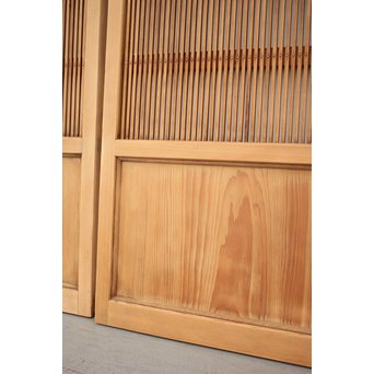 高品格 岐阜白木格子戸 4枚1組　L992 