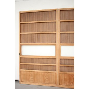 高品格 岐阜白木格子戸 4枚1組　L992 