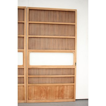 高品格 岐阜白木格子戸 4枚1組　L992 