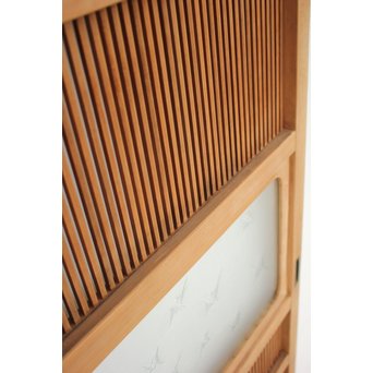 高品格 岐阜白木格子戸 4枚1組　L992 