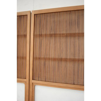 高品格 岐阜白木格子戸 4枚1組　L992 