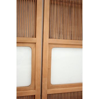 高品格 岐阜白木格子戸 4枚1組　L992 