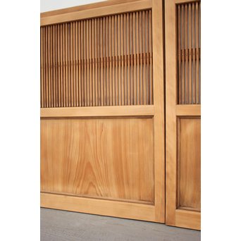 高品格 岐阜白木格子戸 4枚1組　L992 