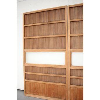 高品格 岐阜白木格子戸 4枚1組　L992 