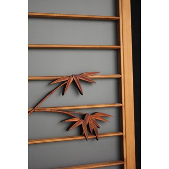 竹雀の書院欄間 3枚1組　R2471 