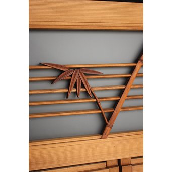 竹雀の書院欄間 3枚1組　R2471 