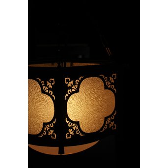 緑色ガラスとオパールセントのシャンデリア照明　A1949Y 