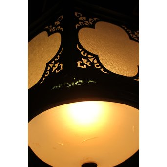 緑色ガラスとオパールセントのシャンデリア照明　A1949Y 