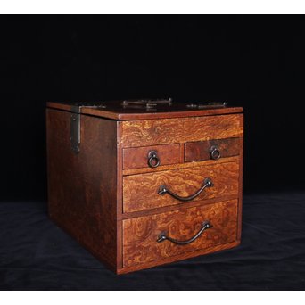 玉杢の硯箱　X127