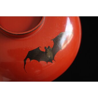 蝙蝠と鹿と霊芝 蒔絵椀 13客セット　Q064 