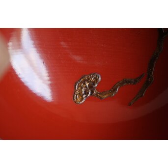 蝙蝠と鹿と霊芝 蒔絵椀 13客セット　Q064 