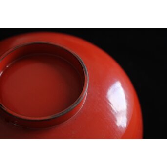 蝙蝠と鹿と霊芝 蒔絵椀 13客セット　Q064 